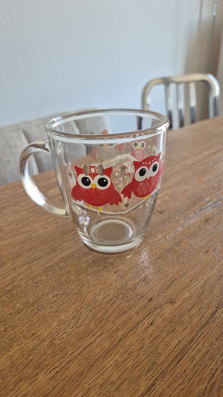 Migros Tasses: Tasse Eulen Glas – D'occasion à Watt par sarahZH1995
