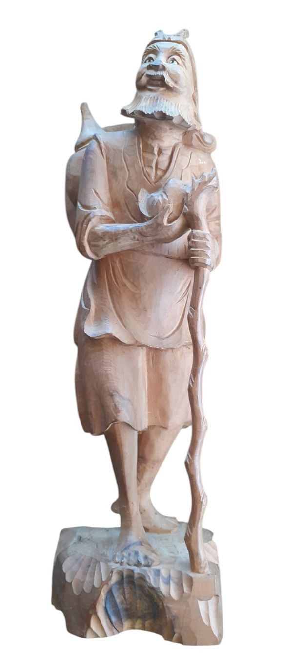 Sculture & Statue: Antike Holzfigur chinesischer Wanderer – Usato da Mörschwil venduto da antiksalon 3