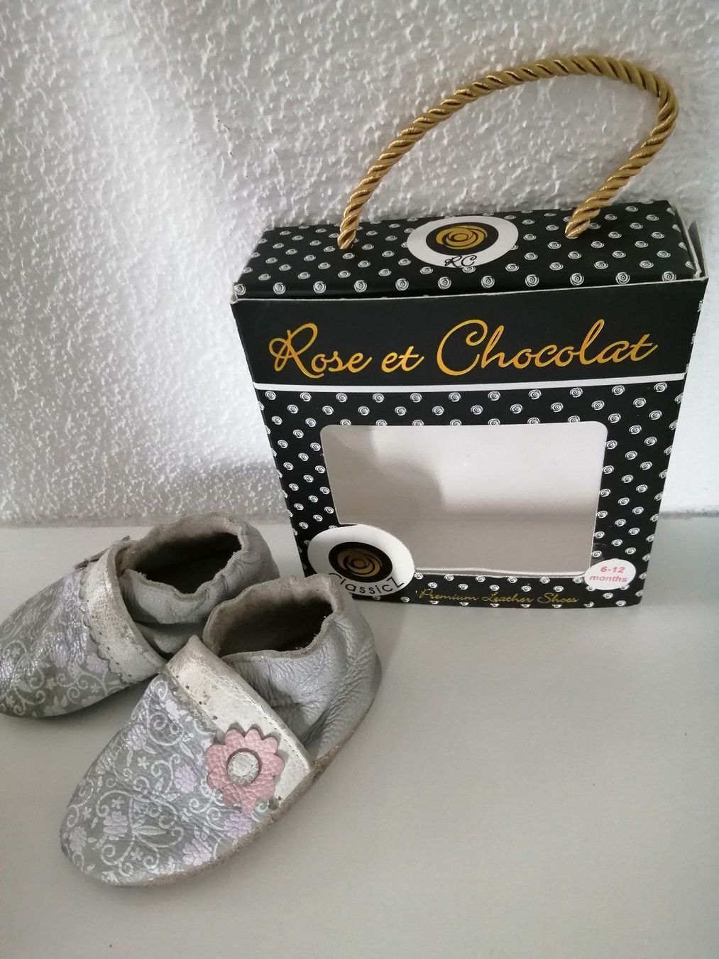 Scarpe per ragazze: Lederfinkli 6-12 Monate Mädchen grau – Usato da Aeschi (SO) venduto da clementinli