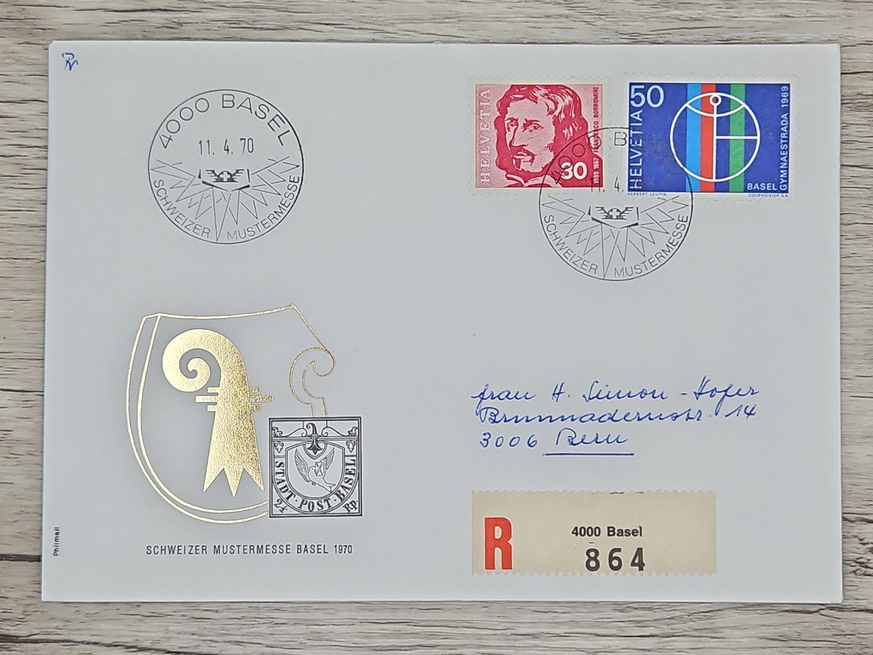 Tutti i francobolli: CL18 Enveloppe + Timbre Suisse 1970 – Usato da Cousset venduto da Patrick_Collections