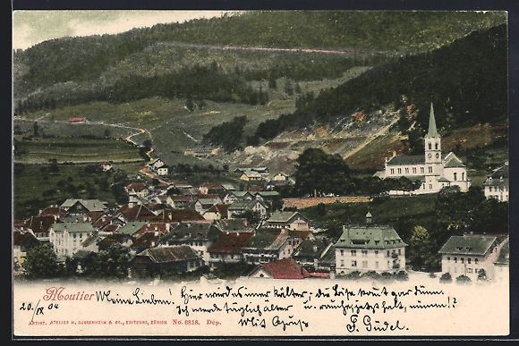Cartoline postali: Moutier, Totalansicht mit Umgebung aus d – Usato da Berlin venduto da bartko-reher