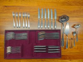 41-teiliges WMF Silber-Besteckset (90) mit Friodur Klingen