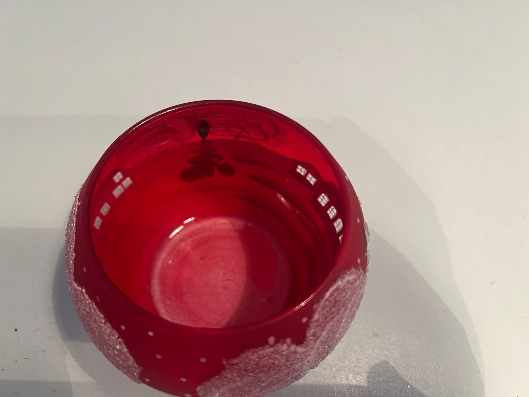 Portacandele: Teelichthalter rot – Usato da Egg b. Zürich venduto da Brocki_Insel_Egg 1
