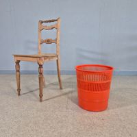 Vintage OWO 4589 Papierkorb Waste Basket orange