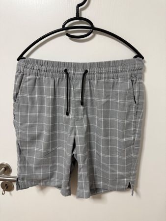 Shorts bermuda homme à carreaux gris taille S