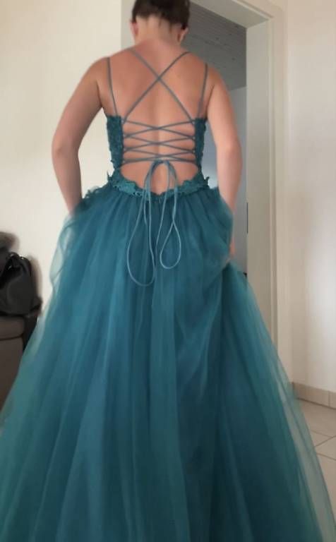 Vestiti: Türkises Ballkleid mit Tüll & Spitze – Nuovo (secondo la descrizione) da Boswil venduto da eli_by2y 2