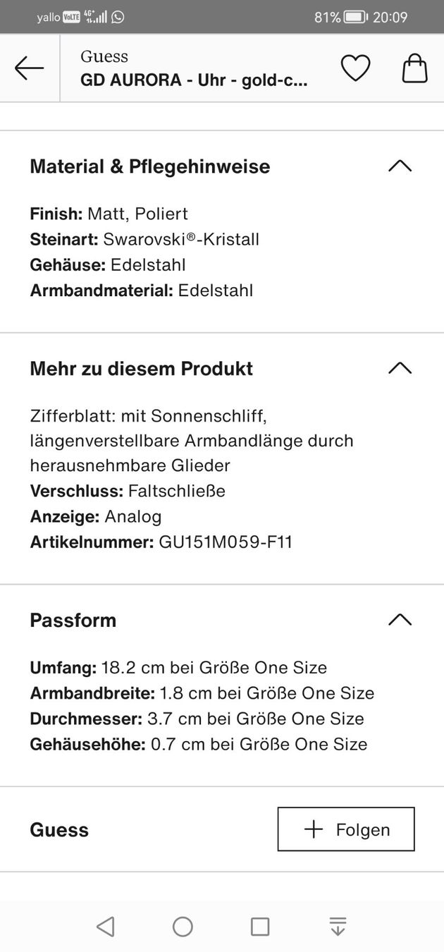 Guess Orologi: Uhr – Nuovo e nell'imballaggio originale da Bülach venduto da w_r_8zqg 1