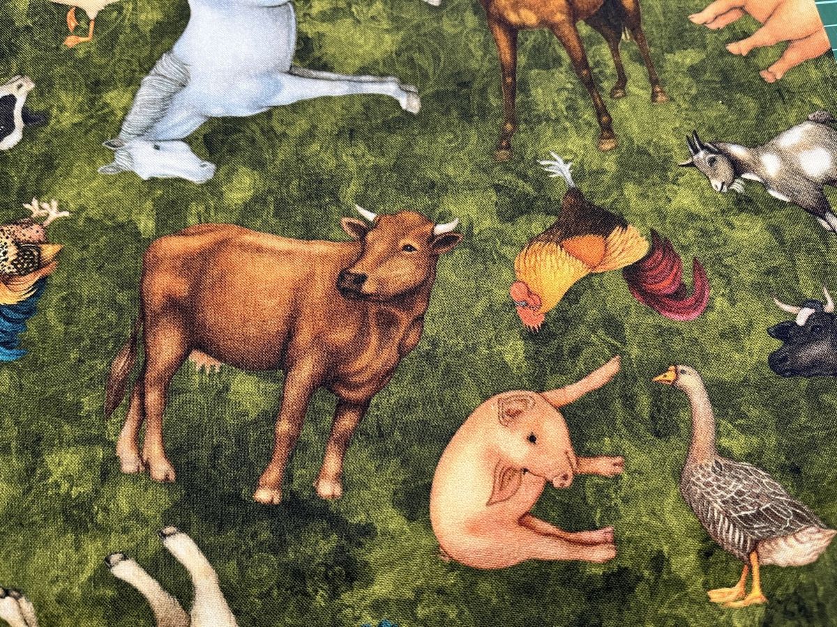 Tessuti: Patchworkstoff Bauernhoftiere – Nuovo (secondo la descrizione) da Seuzach venduto da KreativmitStoff 1