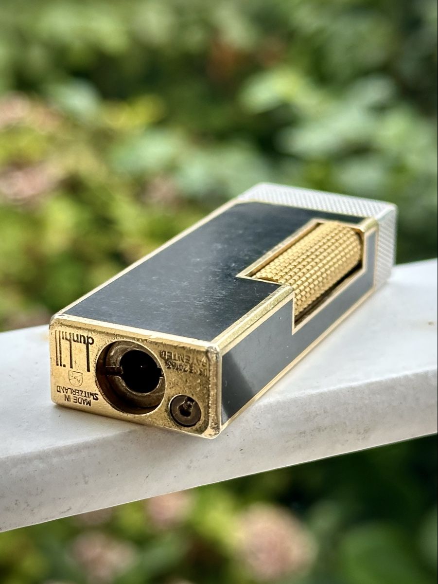 Dunhill Accendini: Dunhill Rollagas Black Lacquer & Silver – Usato da Zürich venduto da RatsTreasure 9