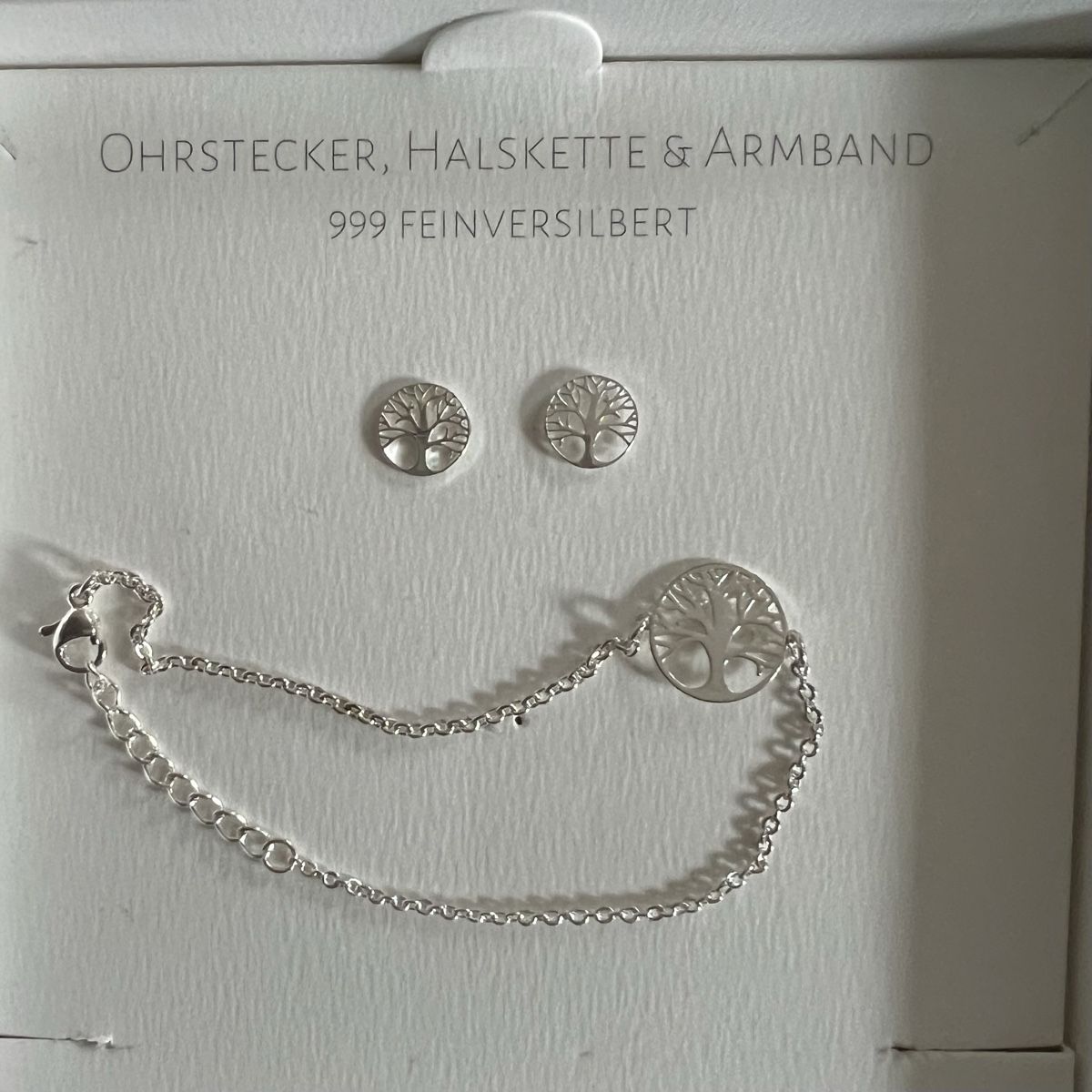 Altri gioielli: Armband & Ohrstecker LEBENSBAUM 999 feinversilbert – Nuovo (secondo la descrizione) da Kirchberg BE venduto da wimmler