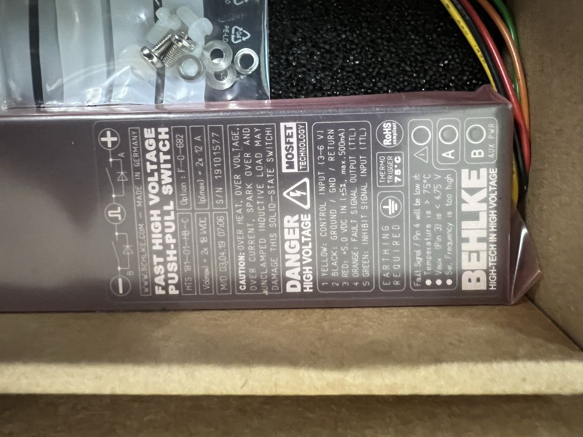 Componenti elettronici: BEHLKE HTS 181-01-HB-C (Avec Option F-O-682) – Nuovo e nell'imballaggio originale da Basel venduto da La.Bonne.affaire 3