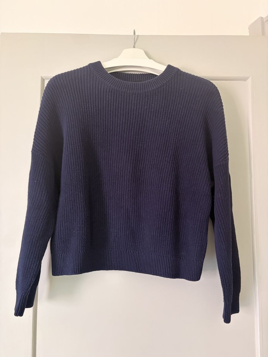 Maglioni & Felpe: Strickpullover aus Baumwolle in Navyblau, Gr. S – Usato da Zürich venduto da 28881084