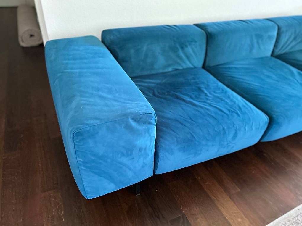 Divani: 3er Sofa Kartell Largo Grün Samt – Usato da Baden venduto da and_t8bc 1