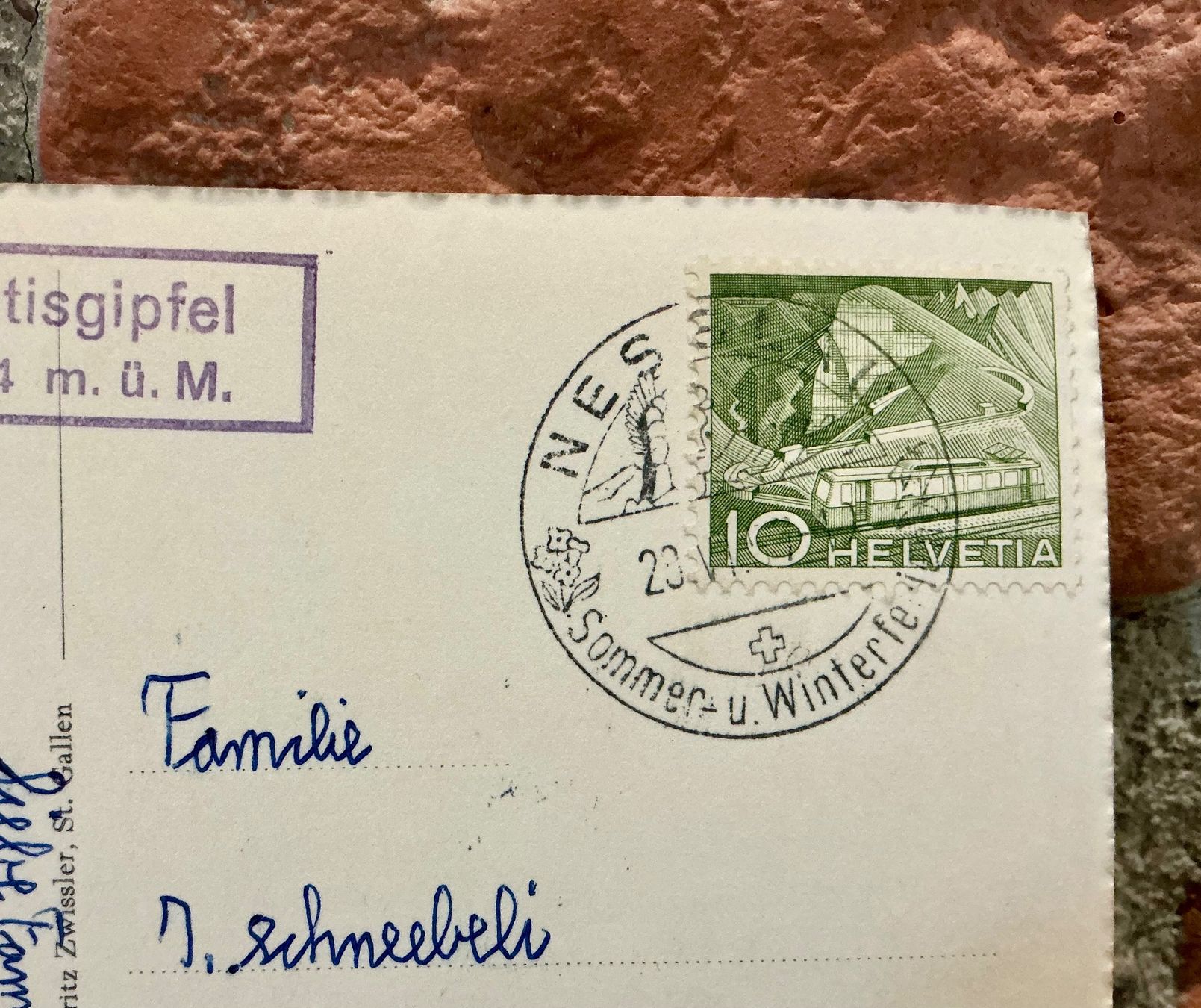 Cartoline postali: 1957 - Lysengrat mit Säntisspitze - Grossformat – Usato da Root venduto da ENGLAND-TREASURES 3