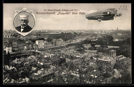 Metz, Reichsluftschiff Zeppelin im Fluge