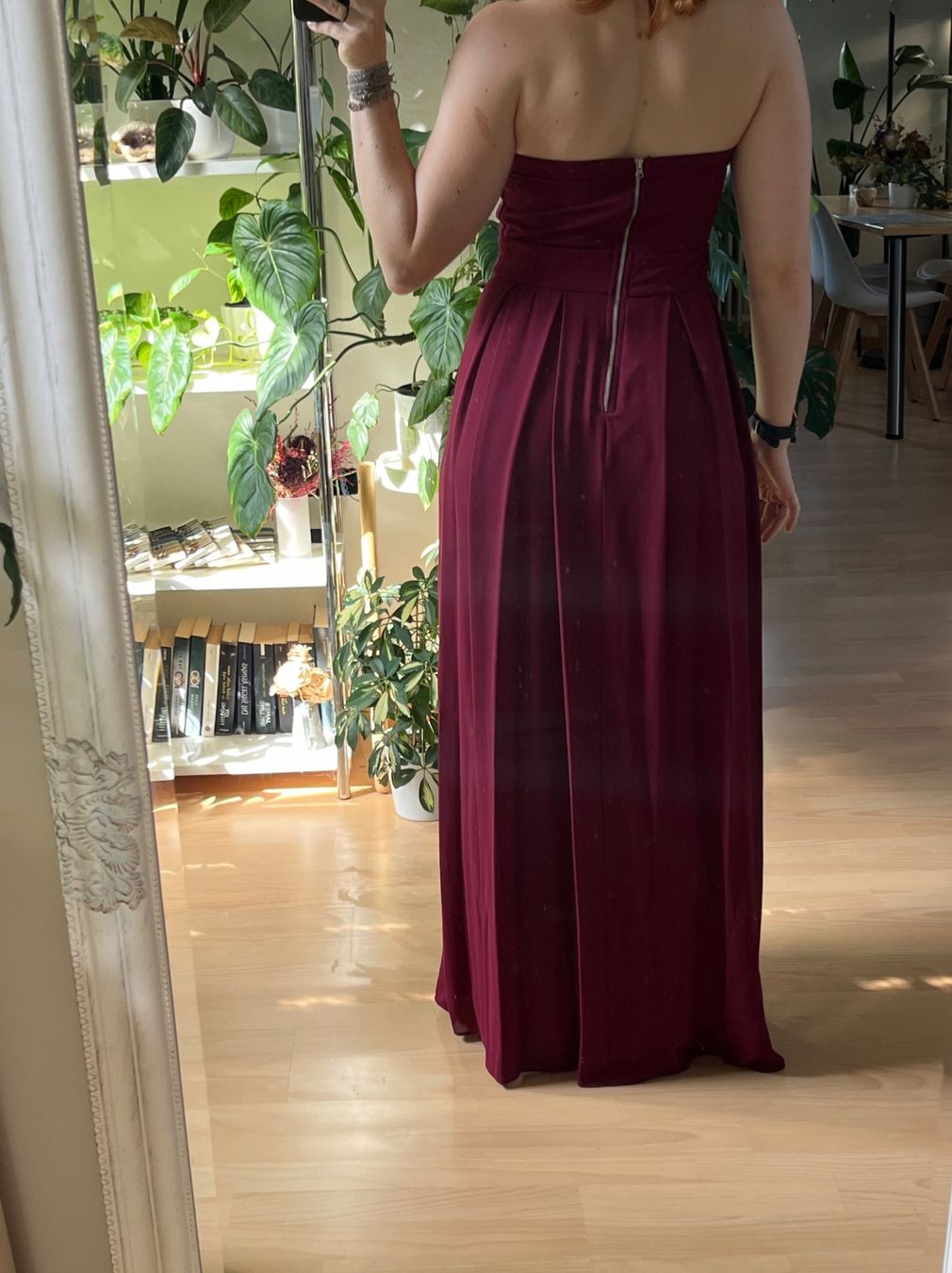 Vestiti: langes, bordeauxrotes Abendkleid, Grösse 38 – Usato da Heerbrugg venduto da R.St27 2