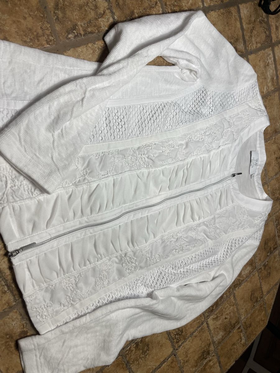 Giacche: Giacca Just White-cotone e pizzo-tgM/L👌chic e elegante – Nuovo (secondo la descrizione) da Gordevio venduto da LanaZimm 1