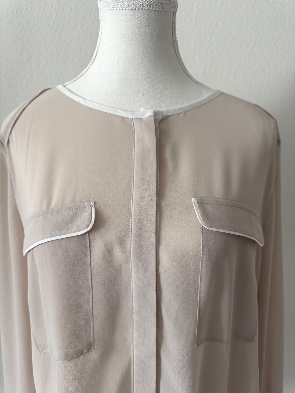 Blusen: Rick Cardona Bluse, Gr. 42, beige/weiss – Neu (gemäss Beschreibung) aus Zürich von cli_fv8x 1