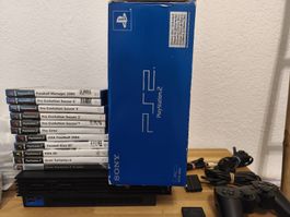 PlayStation 2 OVP (PS2)  FAT avec jeux - excellent état