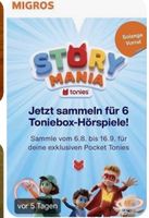 1x volle Karte  Migros Tonies Story Mania Sticker