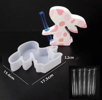 Giessform Silikonform Hase mit Reagenzglas