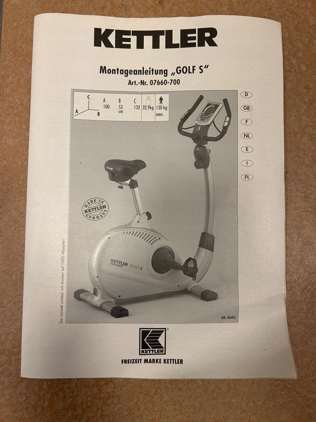 Kettler Hometrainer: Kettler Golf S Ergometer – Usato da Pratteln venduto da Beast06 2