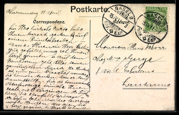 Ansichtskarten: Basel, Spalengraben, Strassenpartie mit  – Gebraucht aus Berlin von bartko-reher 1