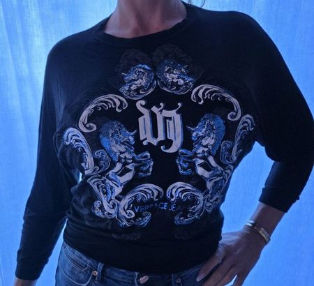 Versace Jeans Langarmshirt dunkel blau gebraucht