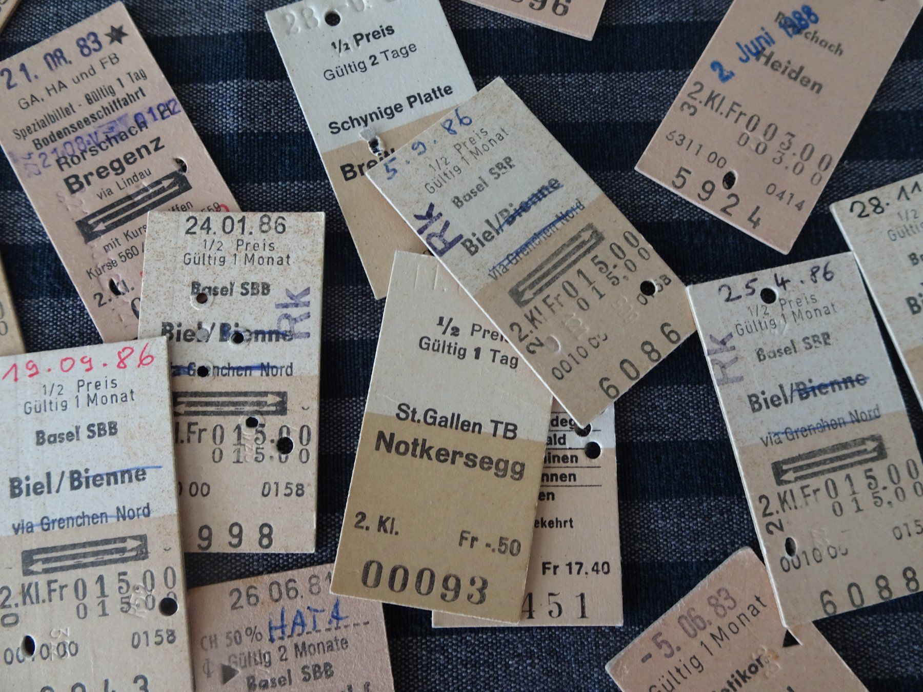 Tickets: alte SBB Billette – Gebraucht aus Bünzen von Tango33A 1
