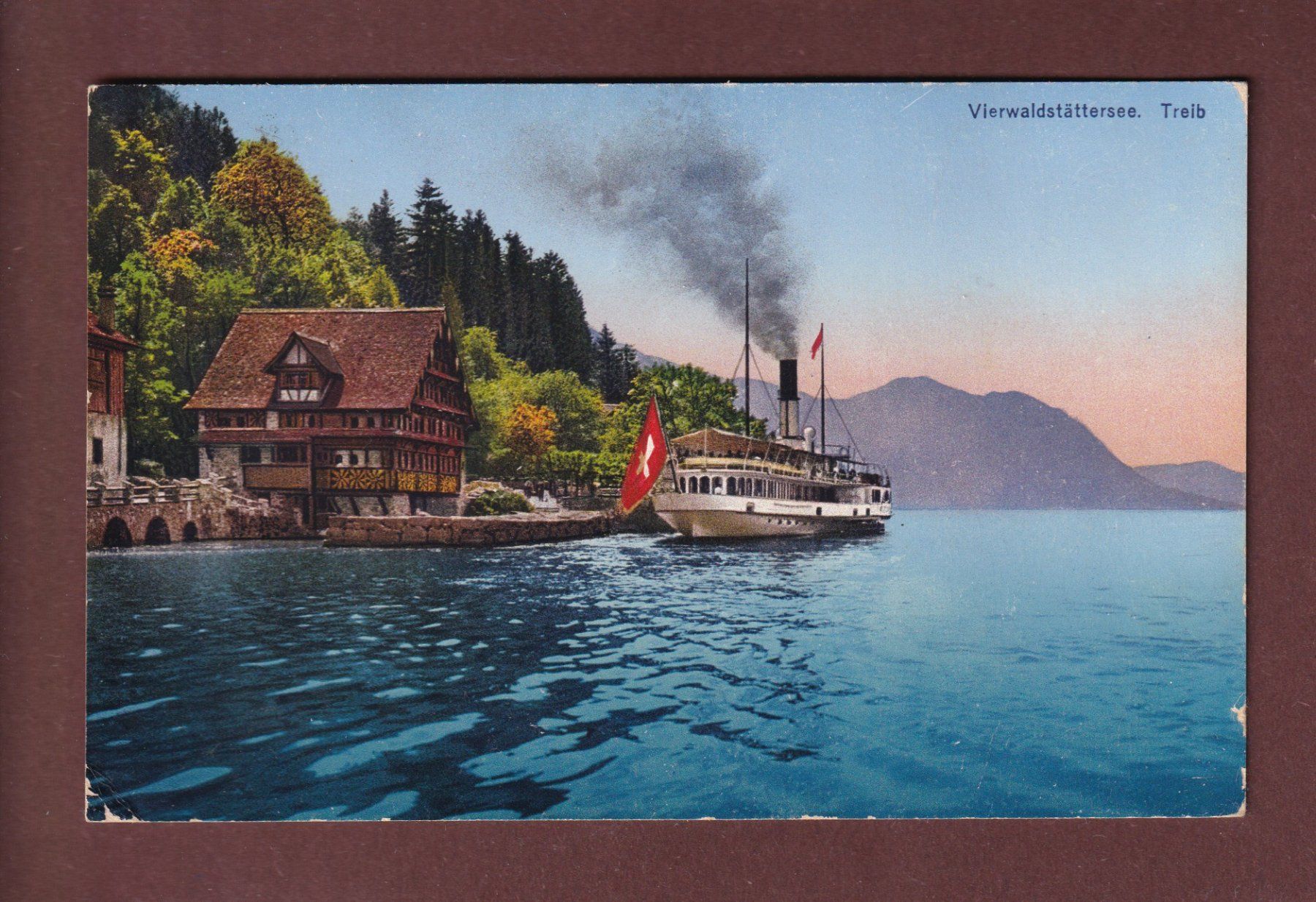 Cartoline postali: TREIB mit Schiff - 1929 – Usato da Pully venduto da nicecards-shop
