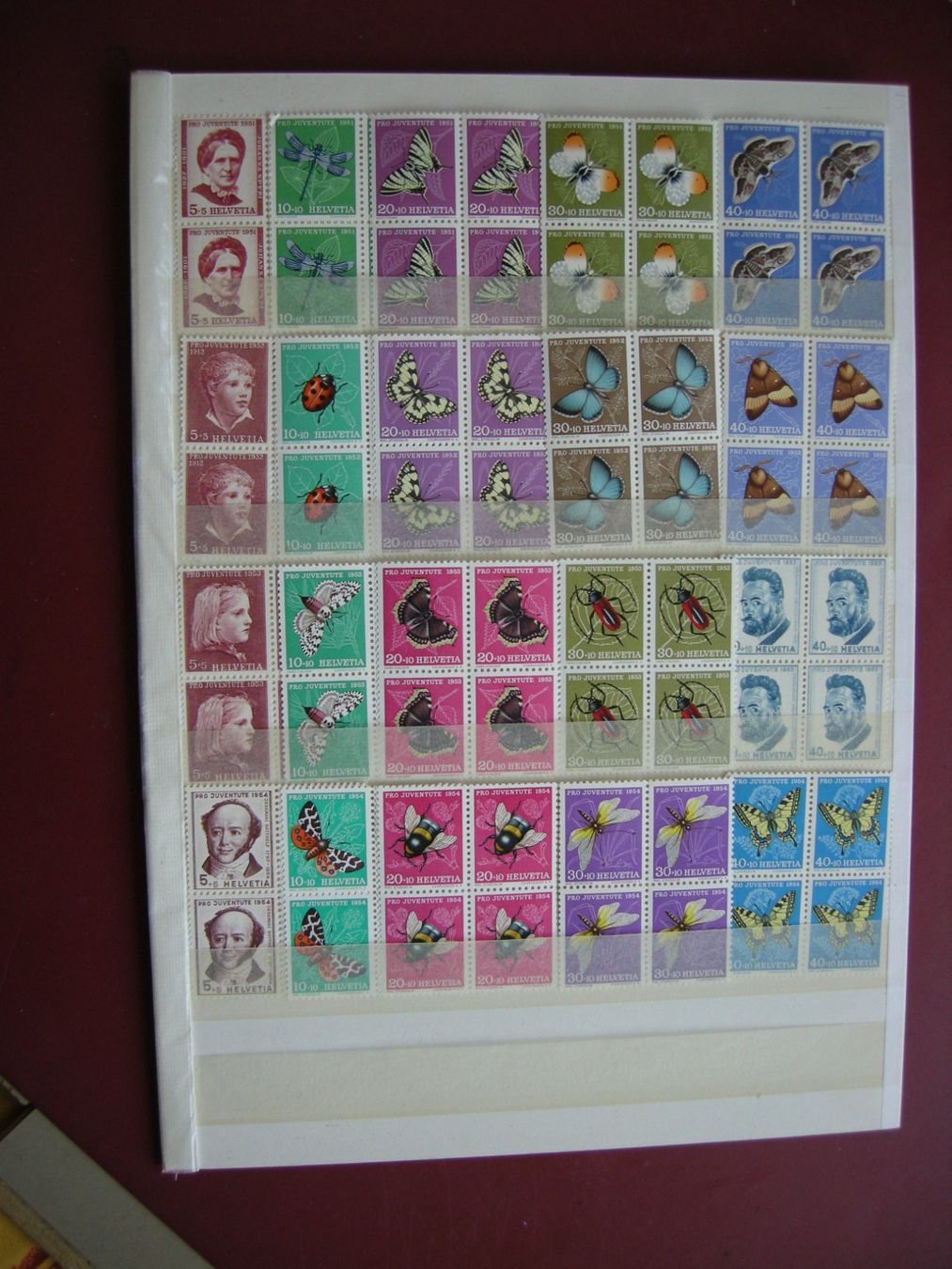 Tutti i francobolli: 1913-1960 PRO JUVENTUTE, 4er BLOCK POSTFRISCH/**, complet – Nuovo (secondo la descrizione) da Eschenbach SG venduto da eDaisy 8