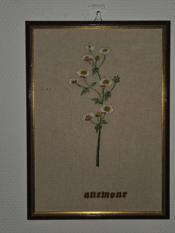 Dipinti: 4 broderies fleures - 31 x 23 cm – Usato da Plan-les-Ouates venduto da NomadeMarchand 7
