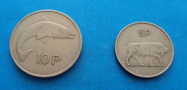 Irland: 10 und 5 Pence 1969-1970, SS