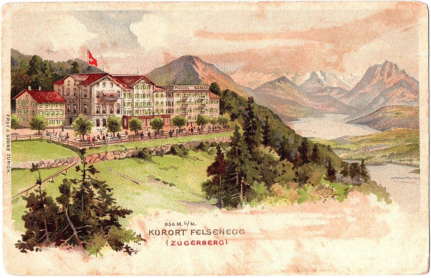 Ansichtskarten: Ansichtskarte Zugerberg 1903 – Gebraucht aus Mörschwil von aik_x8mc