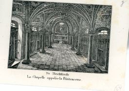 Einsiedeln - Beichtkirche - Kupferstich, um 1840 - Benziger