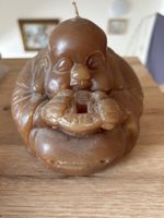 Wachskerze Buddha Figur Deko Spiritualität  Glück