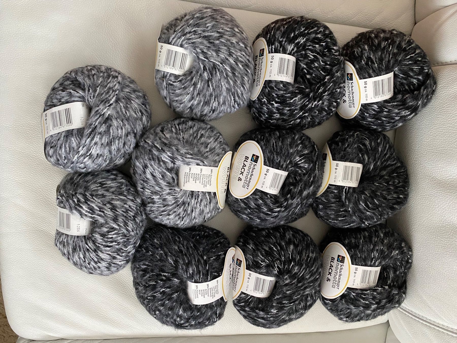 11 Knäuel Wolle Schachenmayr Black & White NEU (Neu und ...