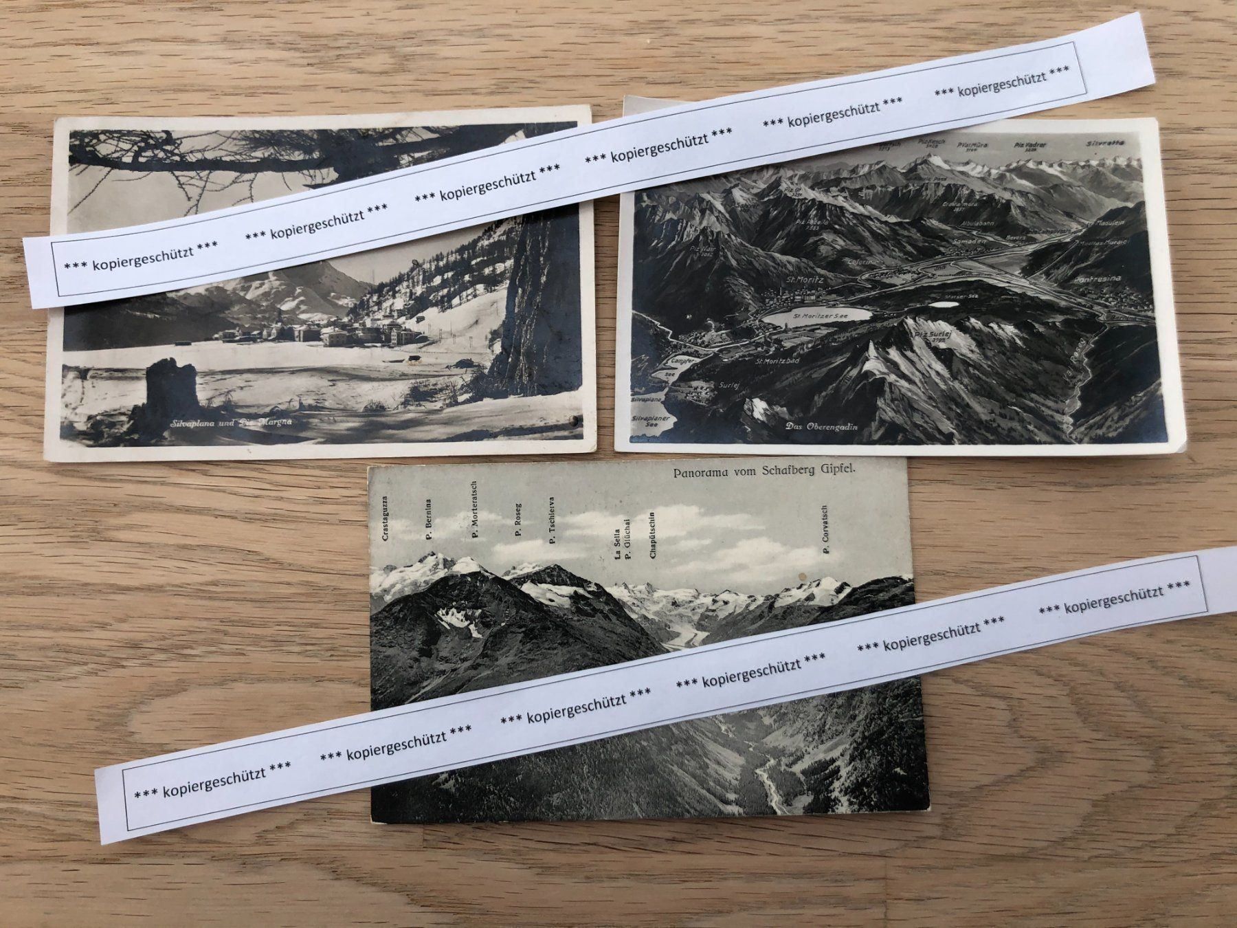 Cartoline postali: 3x, Silvaplana Ober-Engadin Panorama alt AK – Nuovo (secondo la descrizione) da Hefenhofen venduto da Bierinder