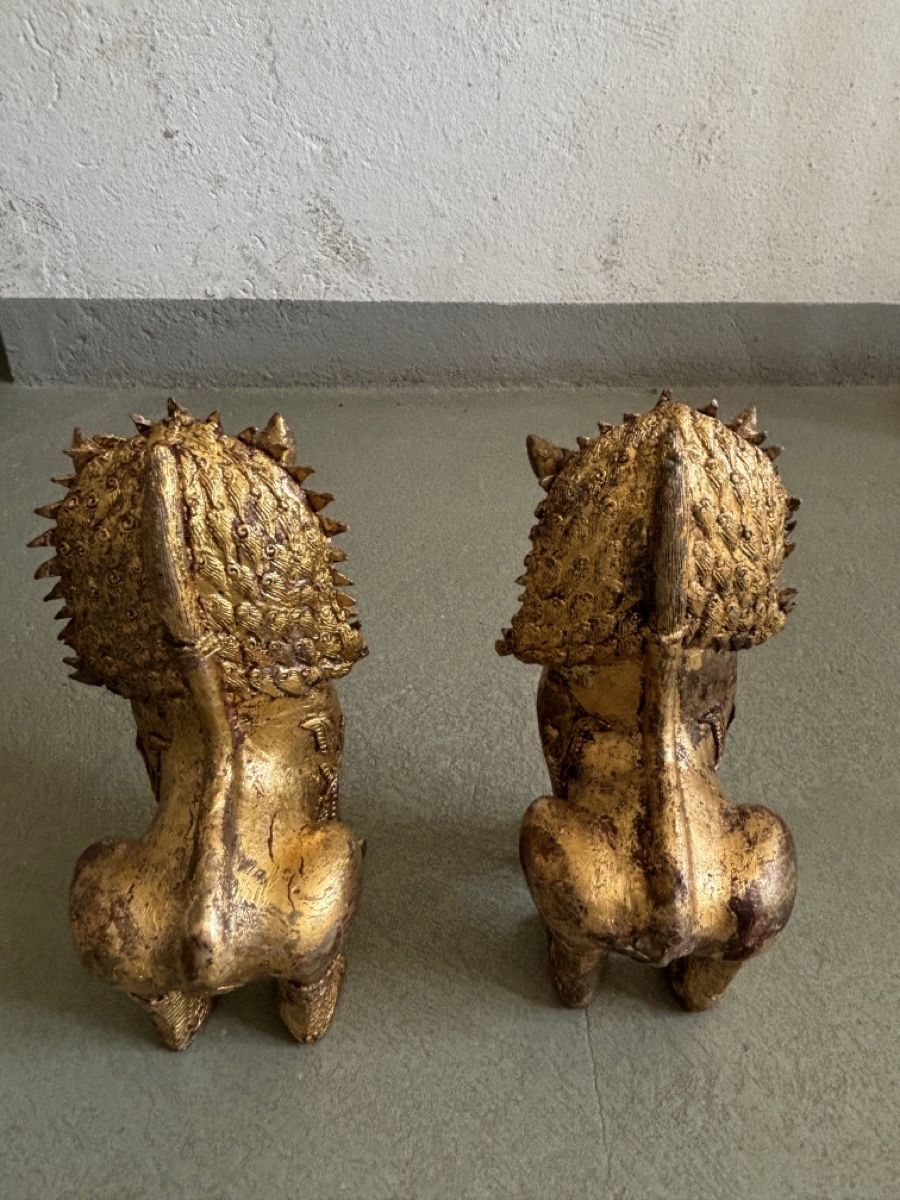 Tutte le decorazioni: paire de chiens Bronze doré ancienne – Usato da Buttes venduto da ButtA15 4