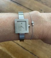 Montre Calvin Klein Carrée argentée Suisse Made Bon État