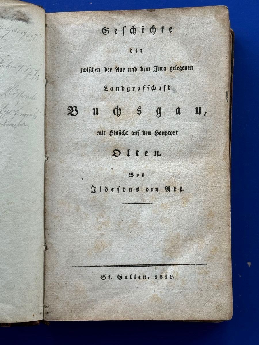 Libri: Geschichte der Landgrafschaft Buchsgau. 1819. – Usato da Adliswil venduto da buch_und_kunst