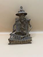 Vintage African Balafon Player Metal Sculpture