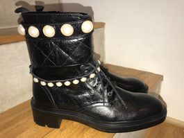 Zara Leder Stiefeletten Neu