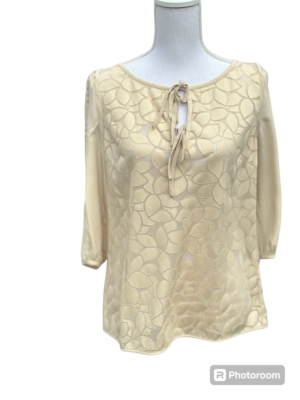 Blusen: Elegante Sommerbluse, beige, Gr. 38, Spitze, – Gebraucht aus Zufikon von Modestil365 5