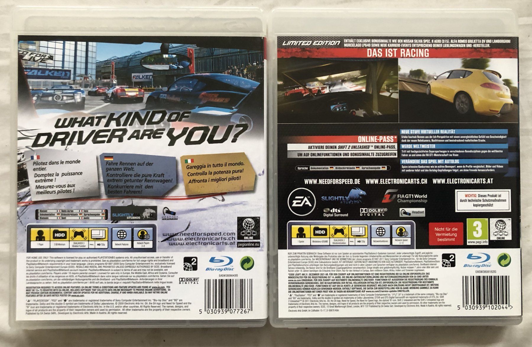 Giochi: Playstation 3 - NFS: SHIFT & SHIFT 2 - 2x Spiele – Usato da Schaffhausen venduto da durruti 2