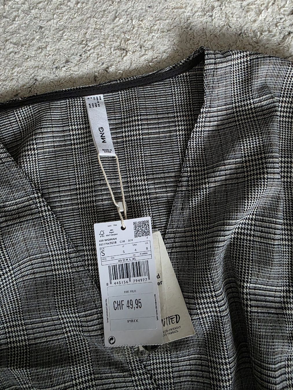 Mango Vestiti: Robe Mango à carreaux taille S neuve avec étiquette – Nuovo (secondo la descrizione) da Vevey venduto da Renka2011 1