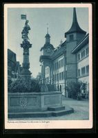 Zofingen, Rathaus und Niklaus-Thut-Brunn