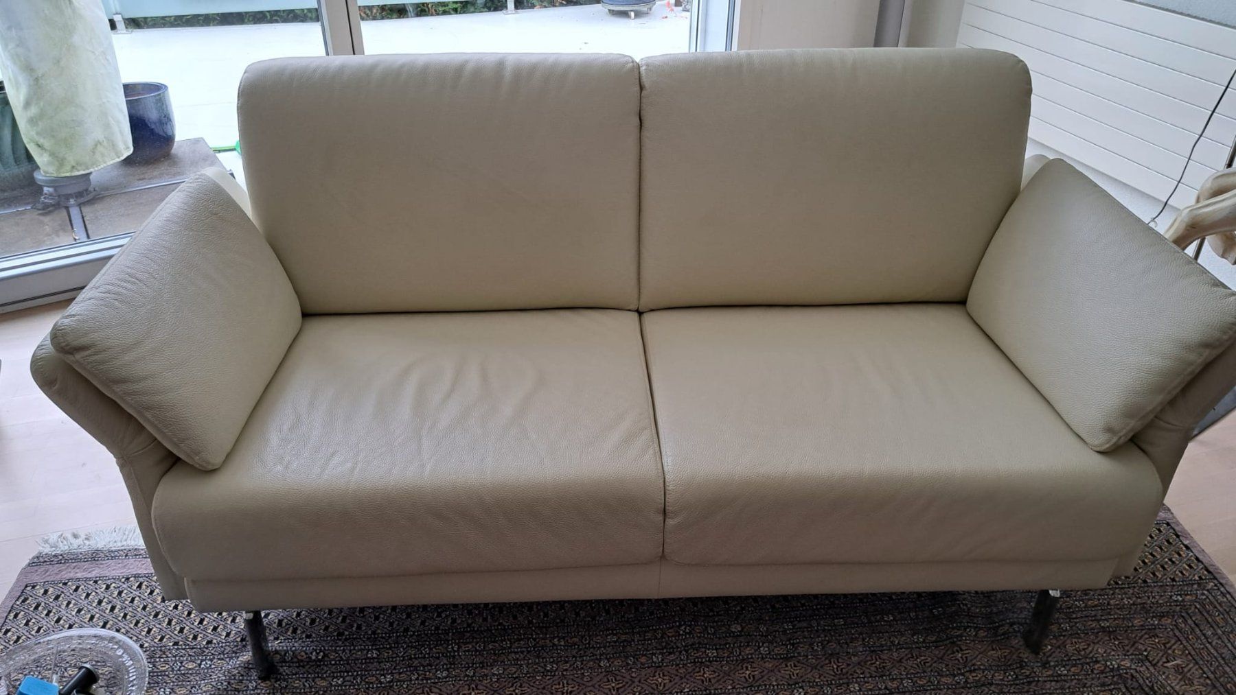 Sofas: Ledersofa weiss – D'occasion à Horw par sch_m77v 1
