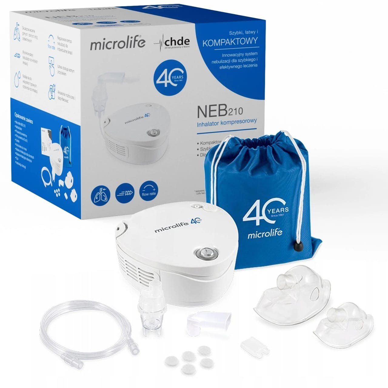 Attrezzature mediche: Microlife NEB 210 Kompressor-Inhalator Compair NEU – Nuovo e nell'imballaggio originale da Mols venduto da gumbare 3