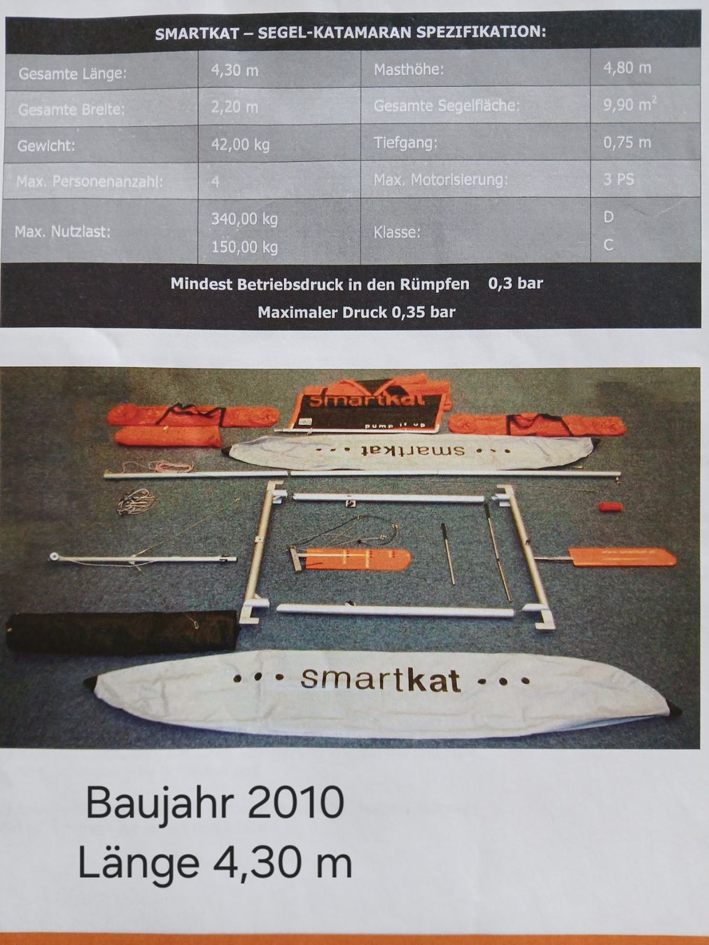Barche: Smart Kat aufblasbarer Segelkatamaran Segelboot – Usato da Zug venduto da Primawa 4